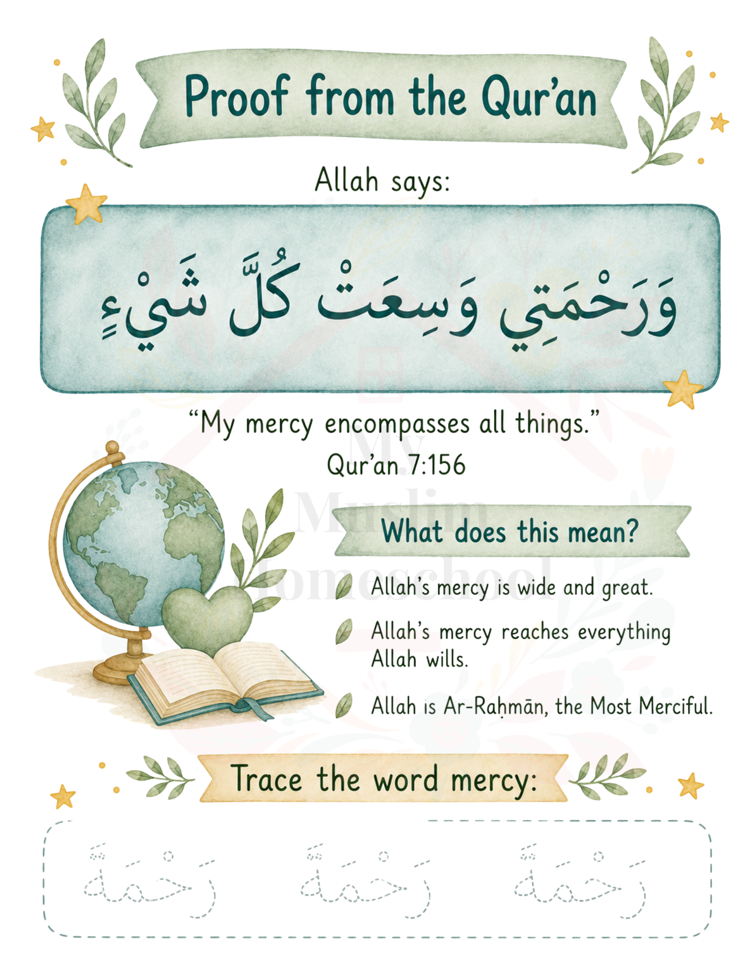 Ar-Raḥmān Qur’an proof workbook page preview