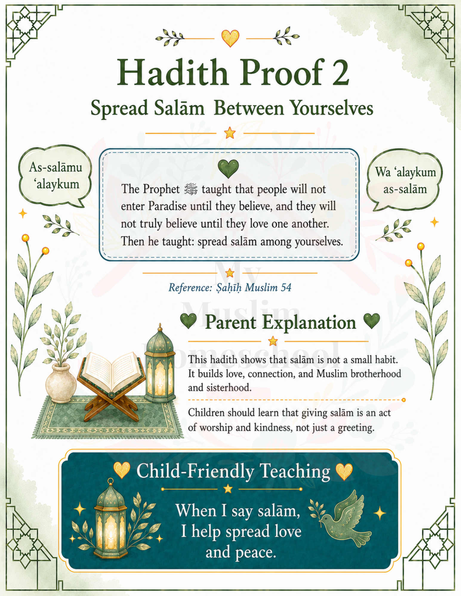 As-Salām Sunnah proof workbook page preview